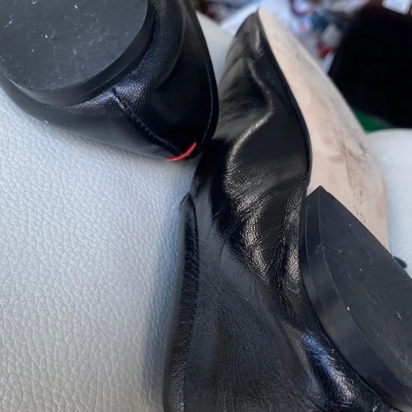 Aeyde Uma Black Nappa Leather Mary Jane ballerina flat Shoes - Picture 16 of 16